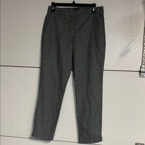 ZARA WOMENS HERRINGBONE DRESS PANT BLACK WHITE 6